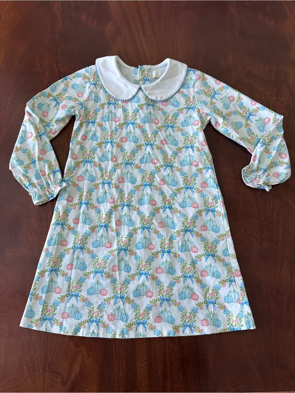 The Oaks Apparel pumpkin print long sleeve girls dress size 5T